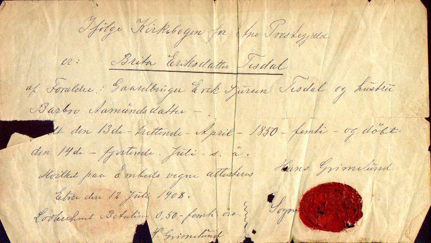 Betsy Tesdahl Birth Certificate